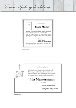 Trauer-Jahrged&auml;chtnis