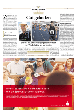 Gut gelaufen - bei dem SV