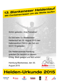 Schön gelaufen, Anja Fanselow! Du bist beim 13