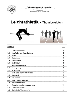 Leichtathletik - Theorieskriptum