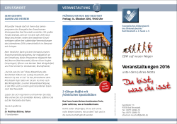 Du bist, was du isst - evangelisch im Dekanat Bad Neustadt