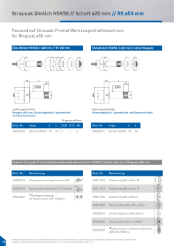 Strausak ähnlich HSK50 // Schaft ø20 mm // RS ø50 mm