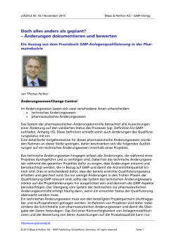 Doch alles anders als geplant? - GMP