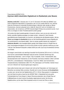 Hymmen stellt industriellen Digitaldruck im Realbetrieb unter Beweis