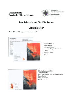 Das Jahresthema für 2016 lautet: „Herzklopfen“