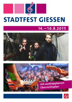 Flyer Stadtfest 2015