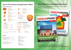 Ihre B&uuml;hne f&uuml;r nachhaltige Werbung!