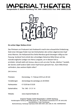 Presseblatt Der R&auml;cher