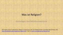 "Was ist Religion?" (Markus Sasse)