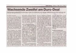 Wachsende Zweifel am Duro-Deal