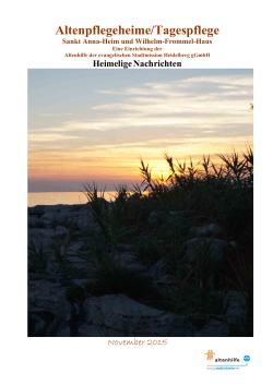 Heimzeitung November 2015 - Evang. Stadtmission Heidelberg