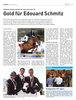 Joel Kurmann gewinnt Bronze an der SM Junioren 2015