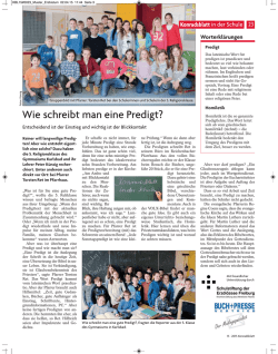 Wie schreibt man eine Predigt?