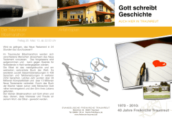 Gott schreibt Geschichte - Evangelische Freikirche Traunreut