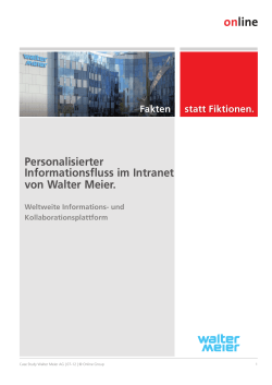 Walter Meier AG - Online Consulting AG
