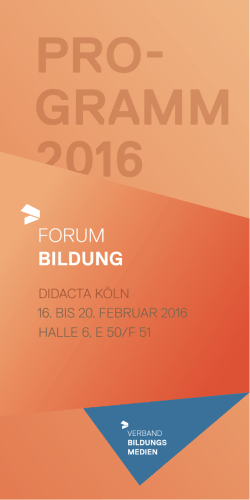 Forum Bildung - Das Programm