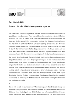 Das digitale Bild Entwurf für ein DFG