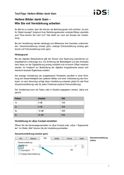 Hellere Bilder dank Gain - IDS Imaging Development Systems GmbH