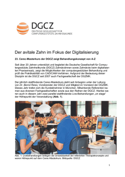 Der avitale Zahn im Fokus der Digitalisierung - AG