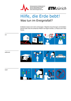 Hilfe, die Erde bebt! - Schweizerischer Erdbebendienst (SED)