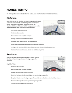 hohes tempo - Fahrschule Wien West