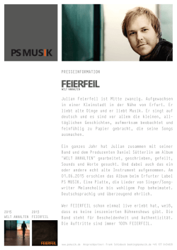 Julian Feierfeil ist Mitte zwanzig. Aufgewachsen in einer Kleinstadt
