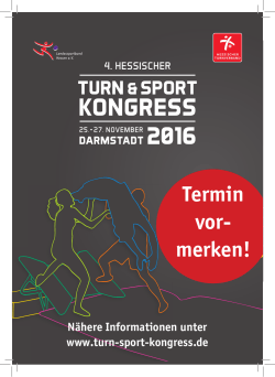 Termin vor- merken! - Sportkreis Limburg