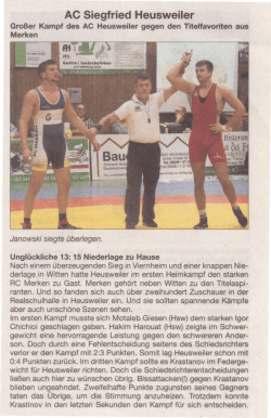 Gro&szlig;er Kampf gegen den Titelfavoriten aus Merken Leah Bauer