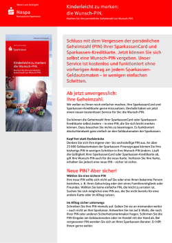 die Wunsch-PIN.