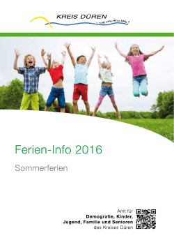 Ferien-Info-Broschüre Kreis Düren 2016