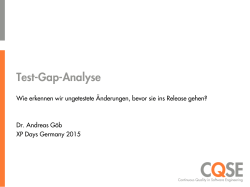 Test-Gap-Analyse - XP Days Germany 2016