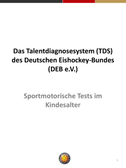Das Talentdiagnosesystem (TDS) - Deutscher Eishockey