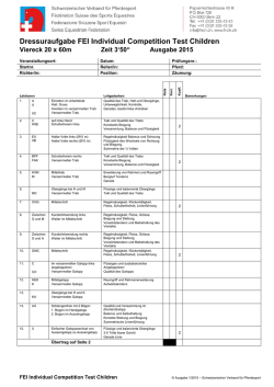 Dressuraufgabe FEI Individual Competition Test Children