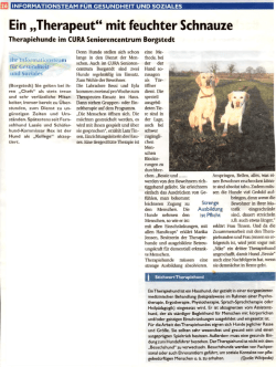 Ein &bdquo;Therapeut&ldquo; mit feuchter Schnauze