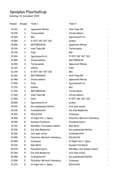 Spielplan - UH Zulgtal Eagles