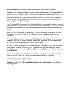Hermann Bollmann schreibt zum besseren Verst&auml;ndnis der