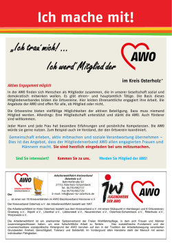 Ich mache mit! - AWO Kreisverband Osterholz