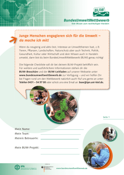 Junge Menschen engagieren sich für die Umwelt – da mache ich mit!