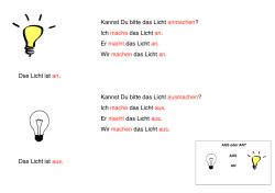 Ich mache das Licht an. Er macht das Licht an. Wir machen das Licht