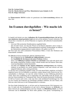 Im Examen durchgefallen &ndash; Wie mache ich es besser?