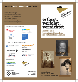 Flyer zur Ausstellung in Aachen
