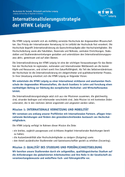 Internationalisierungsstrategie der HTWK Leipzig