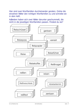 Hier sind zwei Wortfamilien durcheinander geraten. Ordne die