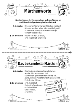 Die Märchen-Werkstatt - Grundschulstunden.de