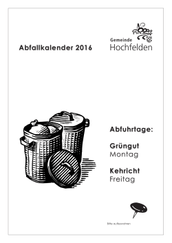 20160101 Abfallkalender 2016
