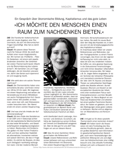 Ich m&ouml;chte den Menschen einen Raum zum Nachdenken bieten