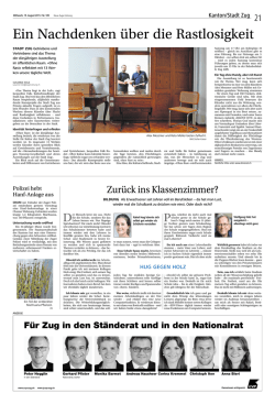 Ein Nachdenken &uuml;ber die Rastlosigkeit
