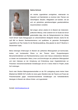 Sabine Schreck Ich m&ouml;chte Jugendlichen erm&ouml;glichen