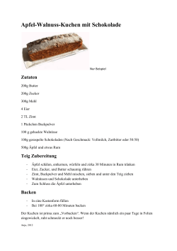 Apfel-Walnuss-Kuchen mit Schokolade