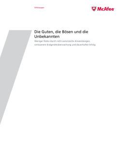 Die Guten, die B&ouml;sen und die Unbekannten